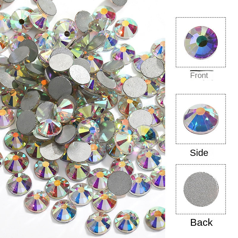1440pcs/1.8mm Flat Round Nail Rhinestone DIY Phone Case Accessories Rhinestone Stick Crystal