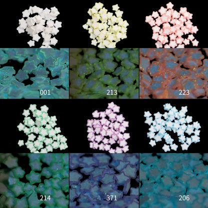 Glow-in-the-dark Polymer Clay Nail Patch Fluorescent Slice Nail Jewelry Plum Slice Diy Slime Filling Material