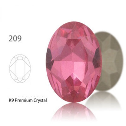 10*14/13*18mm K9 Quality Oval Crystal High Top Bottom Diamond Shiny Diy Clothing Jewelry Accessories