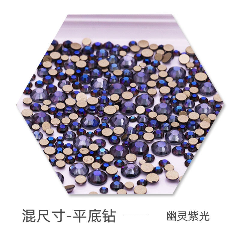 Size Size Mixed Nail Rhinestone International Trade A Flat Glass Crystal Mobile Phone Diy Stick Rhinestone Violent Bear Stick