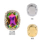 Shiny Rhinestone with Golden Bottom 13*18mm 10pcs Dazzling Setting Crystal for DIY Garment Clothing Shoes Bags Accessories
