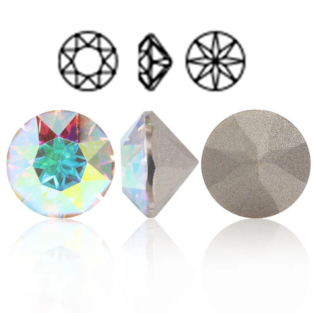 K9 Glass Crystal 4mm/5mm/6mm 10PCS Nail Art Rhinestone Crystal Diamond for Clothing Jewelry Making