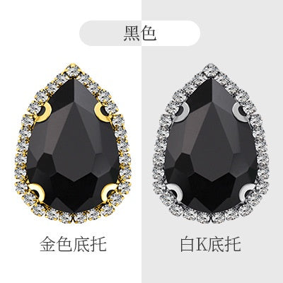 10×14mm Drop Claw Rhinestones Crystal Buckle Claw Rhinestones Girdle Edge Claw Chain Diy Headdress Hair Accessories Footwear Clothing Accessories