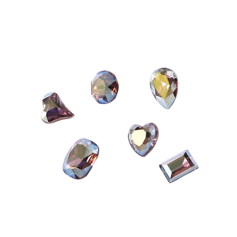K9 Light Purple Mist Nail Art Rhinestone Glass Crystal Diy Jewelry Accessories Pointed Bottom Rhinestone Jewelry Accessories