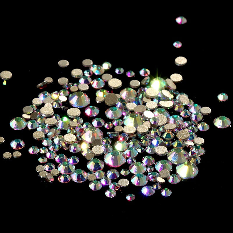 Size Size Mixed Nail Rhinestone International Trade A Flat Glass Crystal Mobile Phone Diy Stick Rhinestone Violent Bear Stick