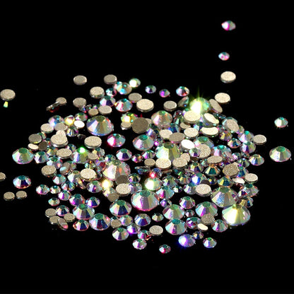 Size Size Mixed Nail Rhinestone International Trade A Flat Glass Crystal Mobile Phone Diy Stick Rhinestone Violent Bear Stick