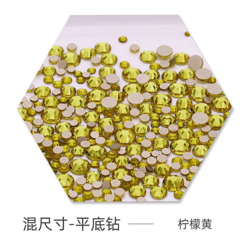 Size Size Mixed Nail Rhinestone International Trade A Flat Glass Crystal Mobile Phone Diy Stick Rhinestone Violent Bear Stick