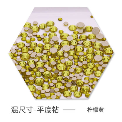 Size Size Mixed Nail Rhinestone International Trade A Flat Glass Crystal Mobile Phone Diy Stick Rhinestone Violent Bear Stick
