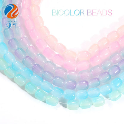 Two-color Date Bead Handmade Loose Bead Through Hole Bead DIY Bracelet Necklace Accessories