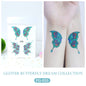 Butterfly Tattoo Sticker Waterproof Glitter Butterfly Princess Face Sticker