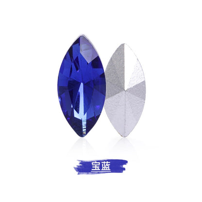 5*10mm /9*18mm 10pcs Horse Eye Rhinestones Special-shaped Glass Crystal Rhinestones Diy Phone Case Perfume Holder Stick Rhinestones Ornament Accessories