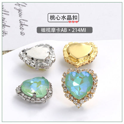 Love Mocha AB Crystal Buckle Glass Claw Rhinestones Girth Edge Hand Seam Drill Diy Clothing Accessories Material