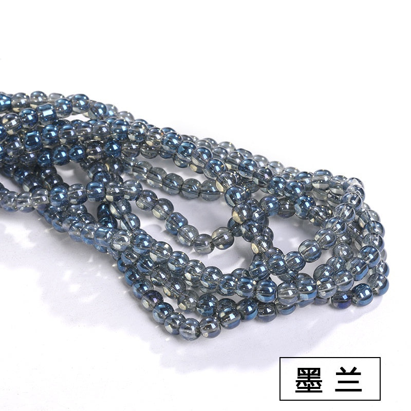 Imitation Jade Glass Bead Electroplating Beading DIY Handmade Beading Loose Bead Jewelry Accessories Accessories