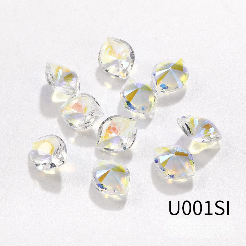 10*12mm Colored Eye Shape Crystall Diamond Charm Shiny Glass Rhinestone for Clothing Jewelry Making Accessories