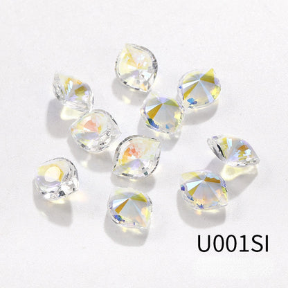 10*12mm Colored Eye Shape Crystall Diamond Charm Shiny Glass Rhinestone for Clothing Jewelry Making Accessories