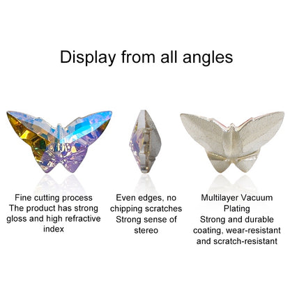 5*8mm/7*12mm New Design Butterfly Rider Fancy Stone K9 Glass Pointback Rhinestone for  DIY Decoration