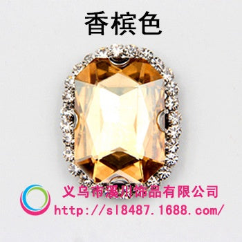10pcs 8*10mm Octagon Shape  Crystal Rhinestone with Sliver/Gold Bottom Hand Sewn Rhinestone DIY  Phone Case Clothing Accessories Materials