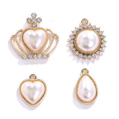 Pearl Pendant Korean Necklace Pearl Alloy DIY Accessories Zipper Head Pearl Jewelry Crocs Shoe Accessories