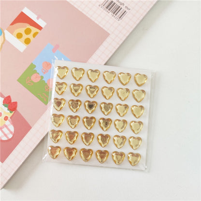 Dazzle Colorful Love Shiny Transparent Crystal Drop Glue Sticker Paste Girl Eyebrow Stick Ear Stick Decoration DIY Hand Ledger