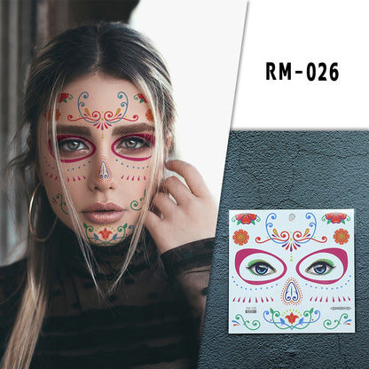 Halloween Clown Horror Mouth Tattoo Stickers, for Party Props Horror Cosplay Costume Makeup Props, for Halloween Masquerade Cosplay Party.