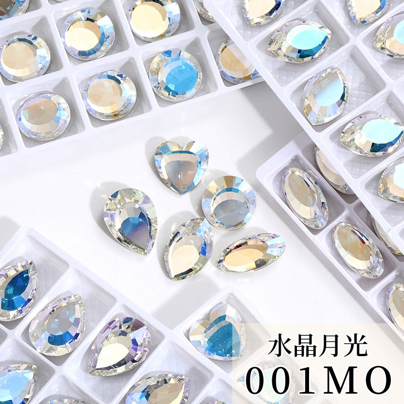 K9 Magic Mirror Series Electroplated Color High-grade Crystal Micro Pointed Bottoming Glass Nail Rhinestone Diy Phone Case Ornament Accessories