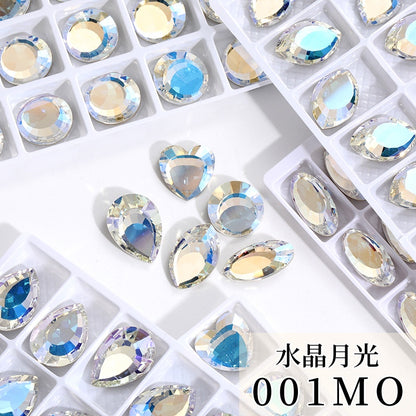 K9 Magic Mirror Series Electroplated Color High-grade Crystal Micro Pointed Bottoming Glass Nail Rhinestone Diy Phone Case Ornament Accessories