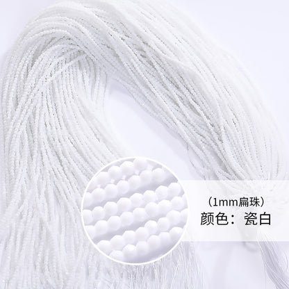 1mm Crystal Flat Glass Beads Hand Make Necklace Bracelet Jewelry DIY Beads