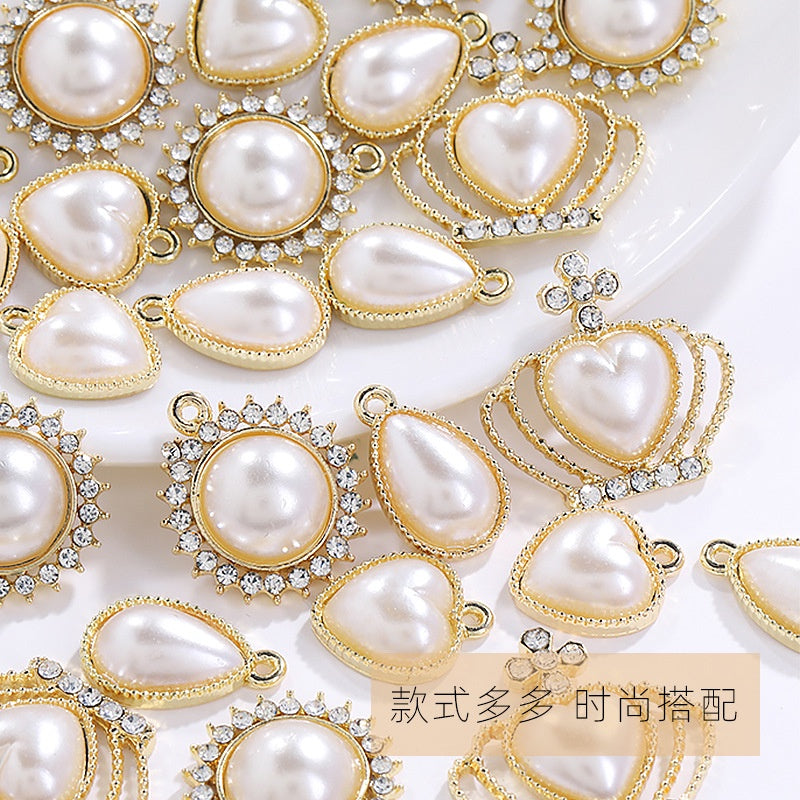 Pearl Pendant Korean Necklace Pearl Alloy DIY Accessories Zipper Head Pearl Jewelry Crocs Shoe Accessories