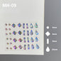 Butterfly Rhinestone Tear Eye Paste Pearl Glue Eyebrow Paste Eye Paste Forehead Face Paste Rhinestone Resin Gem Nail DIY