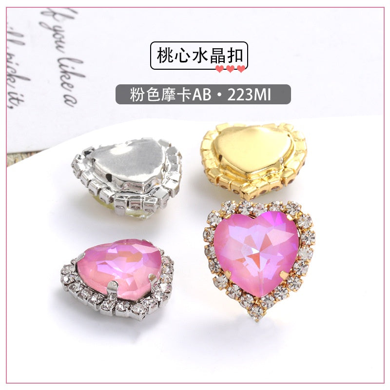 Love Mocha AB Crystal Buckle Glass Claw Rhinestones Girth Edge Hand Seam Drill Diy Clothing Accessories Material