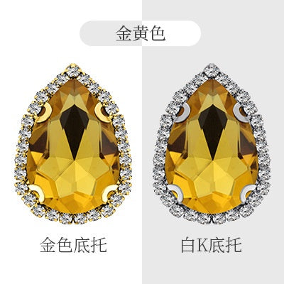 10×14mm Drop Claw Rhinestones Crystal Buckle Claw Rhinestones Girdle Edge Claw Chain Diy Headdress Hair Accessories Footwear Clothing Accessories