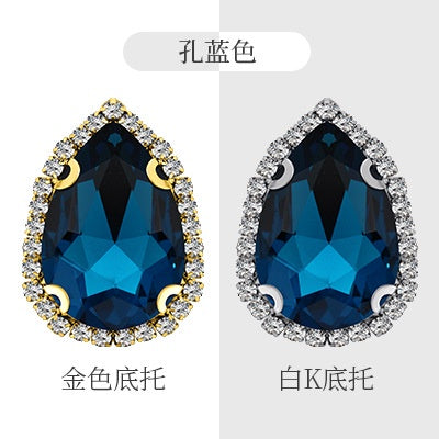 10×14mm Drop Claw Rhinestones Crystal Buckle Claw Rhinestones Girdle Edge Claw Chain Diy Headdress Hair Accessories Footwear Clothing Accessories