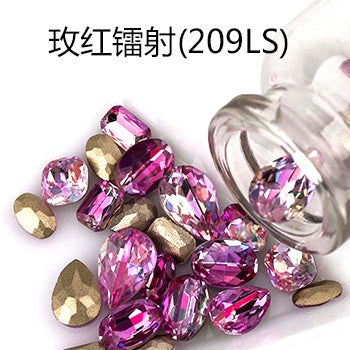 1PCS Pointy Bottoming Nail Rhinestone K9 Material High-quality Naked Rhinestone Nail Paste Rhinestone Diy Accessories Nail Ornament Nail Paste Rhinestone Multi-color