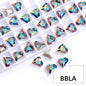 10PCS Sweet Heart Shape K9 Glass Rhinestone Exquisite Nail Art Shiny Crystal Stones for DIY Clothing Accessories