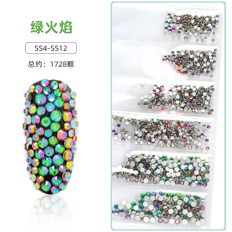 1.5-3.2mm Mixed Nail Rhinestone Small Size Mixed Size Glass Rhinestone Colorful Diamond Mixed Nail Crystal