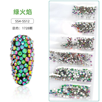 1.5-3.2mm Mixed Nail Rhinestone Small Size Mixed Size Glass Rhinestone Colorful Diamond Mixed Nail Crystal