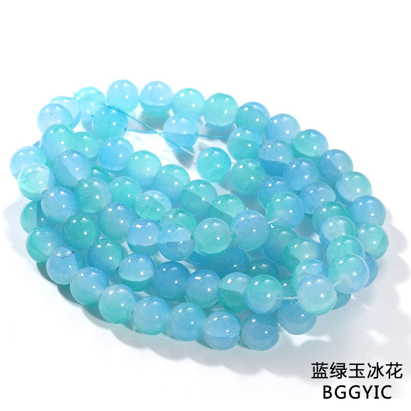 10mm 80pcs Crack beads Jade broken beads explosive glass beads ice cracked floral beads glass diy accessory bracelet beaded