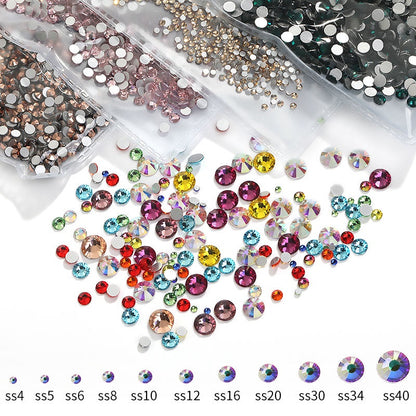1440pcs/1.4mm Flat Round Nail Rhinestone DIY Phone Case Accessories Rhinestone Stick Crystal