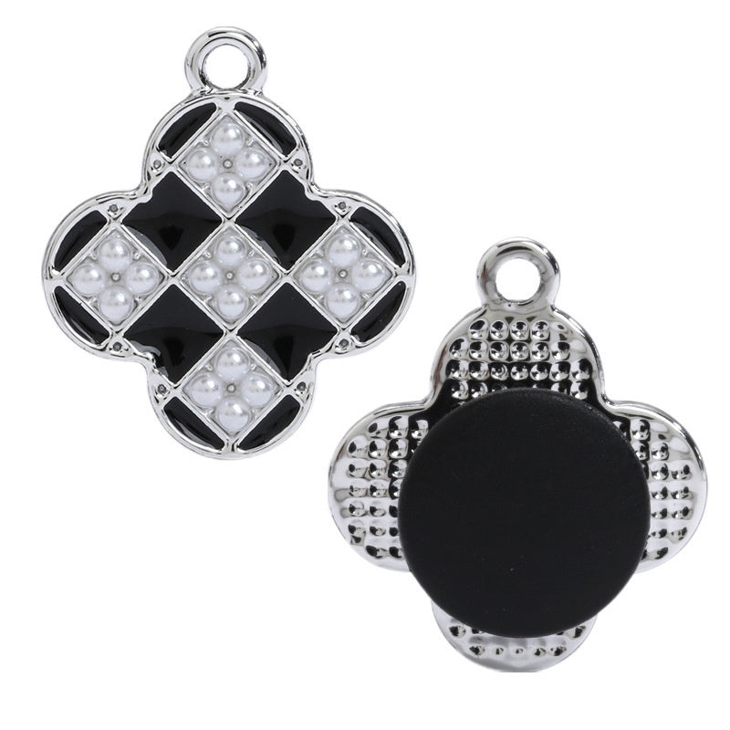 Crocs Diy Accessories Alloy Pearl Checker Series Garden Shoes Buckle Decorative Buckle