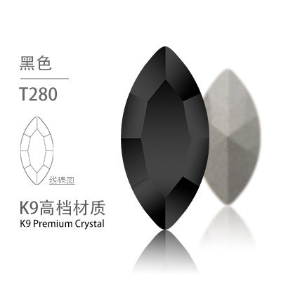 5*10mm/10pcs K9 Horse Eye Pointed Bottom Rhinestone Unusual Type Special Rhinestone Diy Ornament Accessories Pointed Bottom Rhinestone Nail Paste Rhinestone Decorative Accessories