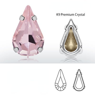 K9 Material Thickened Hollow Claw Diamond Tip Bottom Crystal Glass Shaped Rhinestone Diy Clothing Wedding Accessories