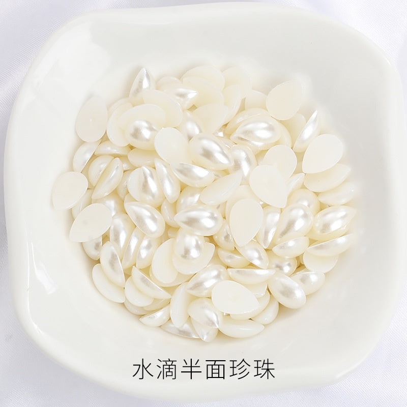 100g  ABS Drops Half Face Pearl Wedding Dress Accessories Headdress DIY Handmade Materials