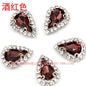 10pcs 5*8mm Sharp Drop Claw Rhinestone Sew on Crystal Rhinestone with Gold/Sliver Claw Crystal for Clothing Garment Diy Headdress Accessories