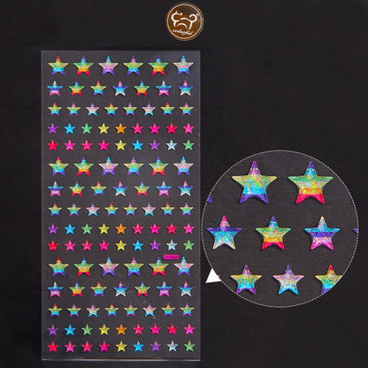 Dazzle Colorful Love Shiny Transparent Crystal Drop Glue Sticker Paste Girl Eyebrow Stick Ear Stick Decoration DIY Hand Ledger