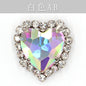 12mm 10pcs Heart Shape Crystal Rhinestone With Sliver/Gold Bottom For DIY Garment Clothing
