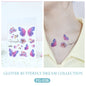 Butterfly Tattoo Sticker Waterproof Glitter Butterfly Princess Face Sticker