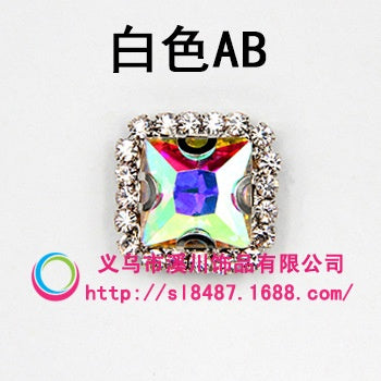10pcs 8mm Fashion Buttons Sew on Crystal Rhinestone with Gold/Sliver Claw Crystal