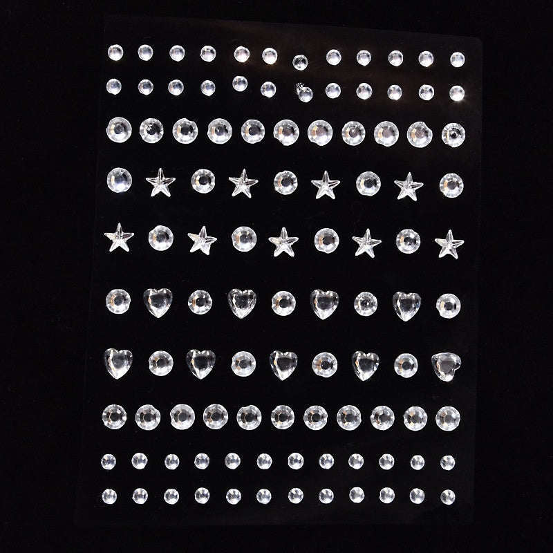 Colorful Super Shiny Rhinestone Stickers for Masquerade Parties DIY Makeup Kit