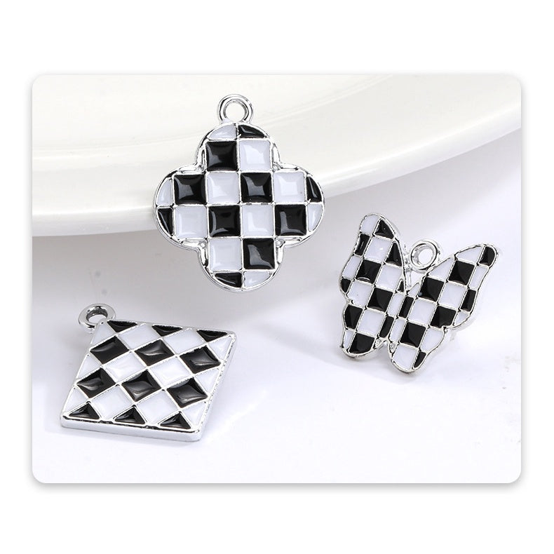 Crocs Diy Accessories Alloy Pearl Checker Series Garden Shoes Buckle Decorative Buckle