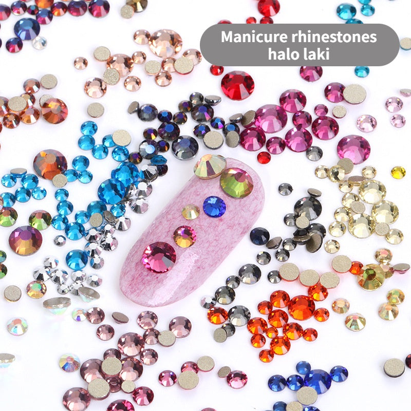 Size Size Mixed Nail Rhinestone International Trade A Flat Glass Crystal Mobile Phone Diy Stick Rhinestone Violent Bear Stick